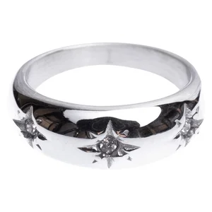 DARK Chunky Star Ring Crystals Silver Size 4 v:2264674