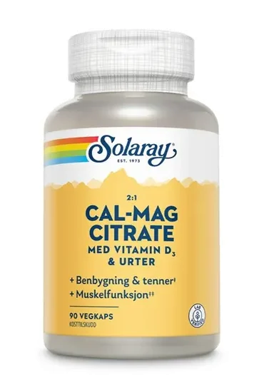 Solaray Kalsium-Magnesium 1:1 90 kapsler v:5961778