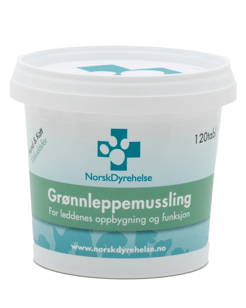 Norsk Dyrehelse Grønnleppemusling – 120 tabl. v:1021733 Norsk Dyrehelse Grønnleppemusling – 120 tabl. v:1021733