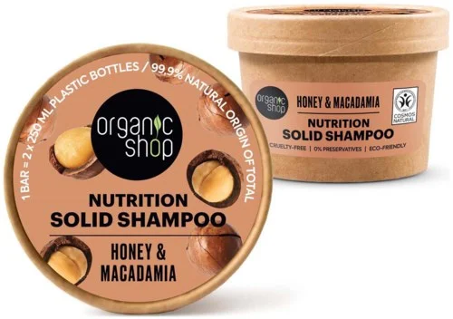 Organic Shop Nutrition Solid Shampoo Honey & Macadamia 60 g v:2597316