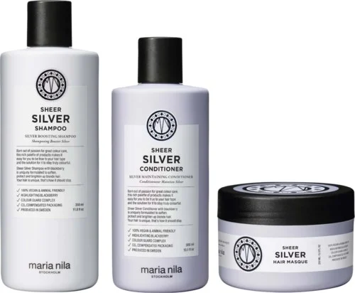 maria nila Sheer Silver Bundle Shampoo 350 ml & Conditioner 300 ml & Masque 250 ml v:9323460 maria nila Sheer Silver Bundle Shampoo 350 ml & Conditioner 300 ml & Masque 250 ml v:9323460