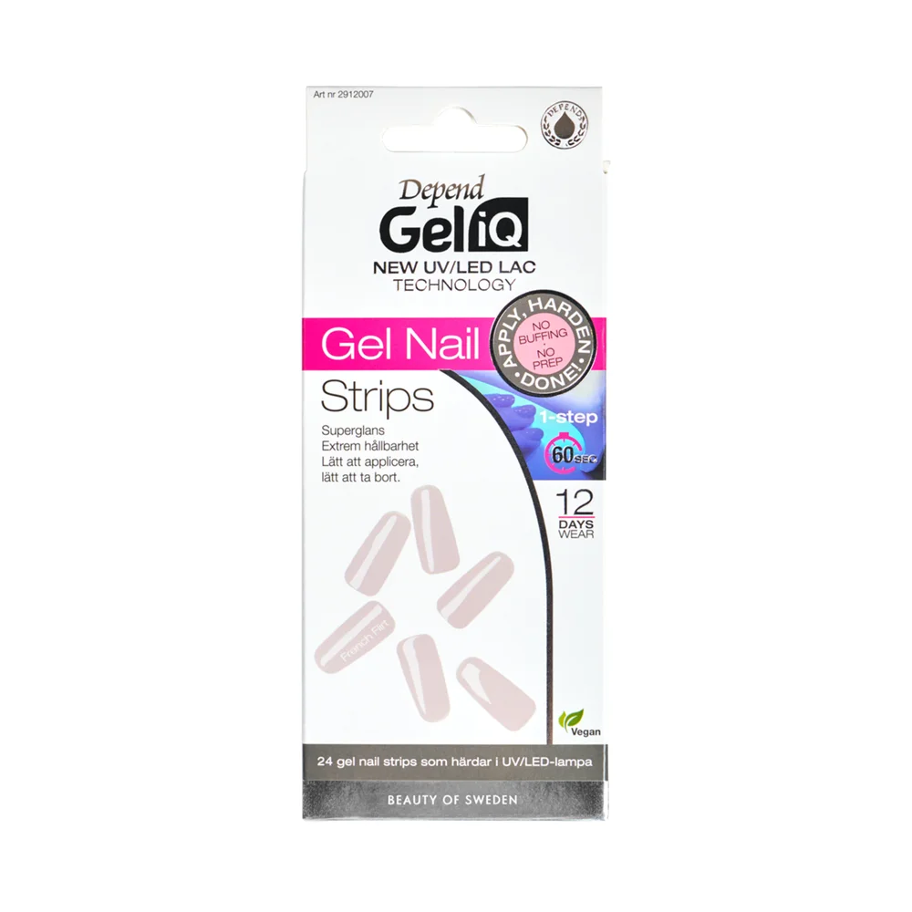 Gel iQ Gel Nail Strips Semi Cured 007 French Flirt - Depend v:7333558