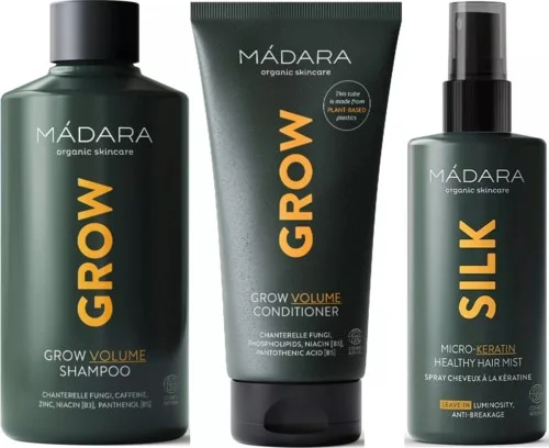 Mádara Grow Volume Bundle Shampoo 250ml & Conditioner 175ml & SILK Micro-Keratin Hair Mist 90ml v:2232507 Mádara Grow Volume Bundle Shampoo 250ml & Conditioner 175ml & SILK Micro-Keratin Hair Mist 90ml v:2232507