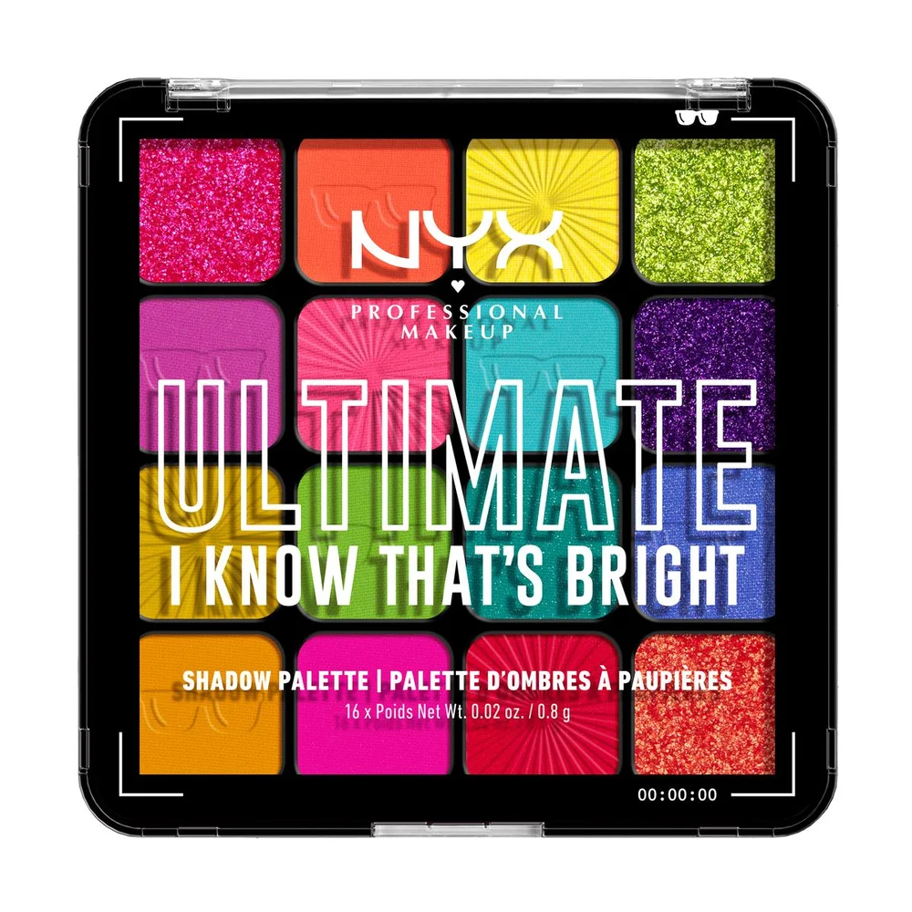 NYX Ultimate Shadow Palette 16-Pan 04W I Know Thats Bright - 12,8 g v:6030760