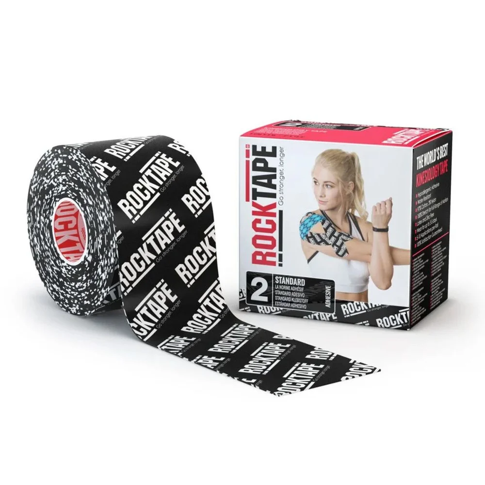 Rocktape, Pattern Roll, 5 cm x 5 m, Logo Sort v:5064948 Rocktape, Pattern Roll, 5 cm x 5 m, Logo Sort v:5064948