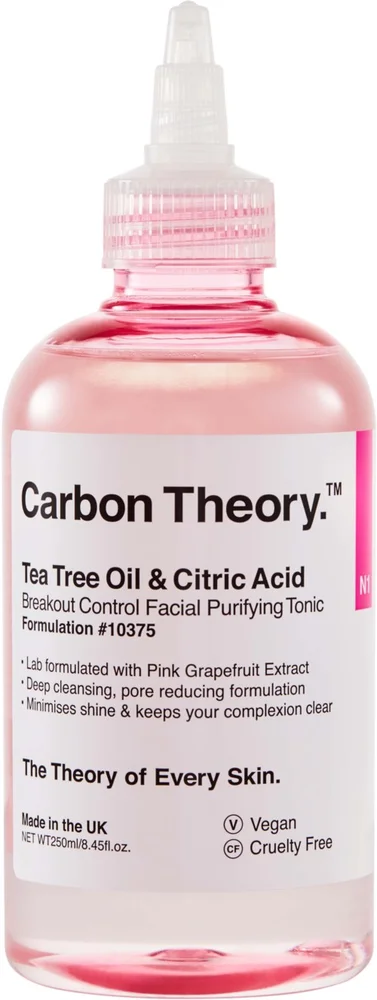 Carbon Theory Anti Breakout Tea Tree Oil & Citric Acid Breakout Control Facial Purifying Tonic 250 ml v:4407540 Carbon Theory Anti Breakout Tea Tree Oil & Citric Acid Breakout Control Facial Purifying Tonic 250 ml v:4407540
