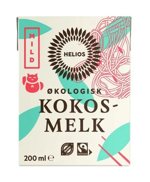 Helios økologisk kokosmelk 200 ml | Fairtrade v:1923035 Helios økologisk kokosmelk 200 ml | Fairtrade v:1923035