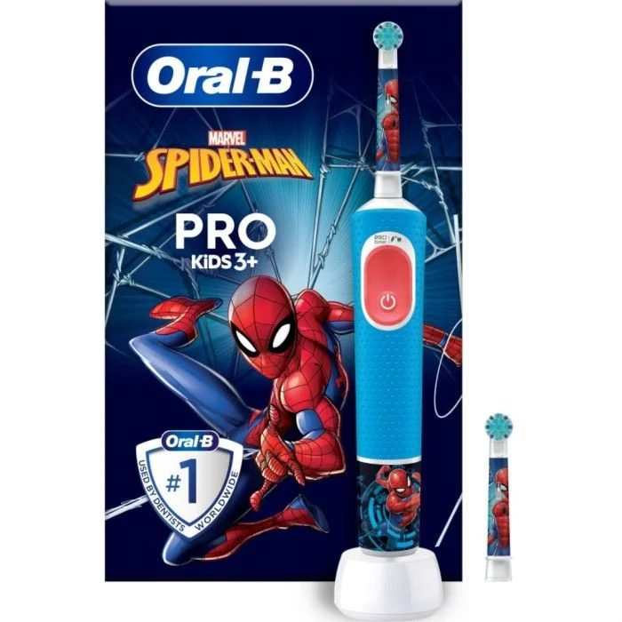Oral-B Pro Kids elektrisk tannbørste Spider-Man med 2 børstehoder 3+ år v:2091491 Oral-B Pro Kids elektrisk tannbørste Spider-Man med 2 børstehoder 3+ år v:2091491