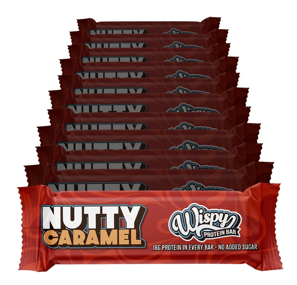 Wispy Proteinbar Nutty Caramel - 10 stk. v:8756294