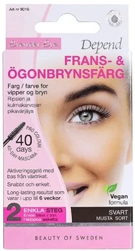 Depend vipper og øyenbrynsfarge svart 20 ml | brynsfarge v:8237903