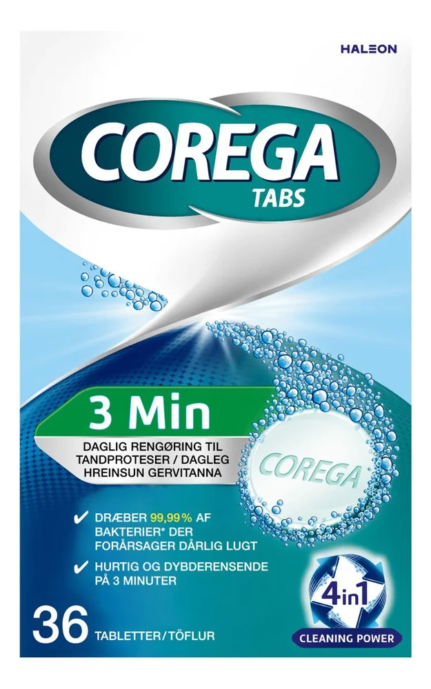 Corega Tabs 3 minutes- 36 stk v:5908147