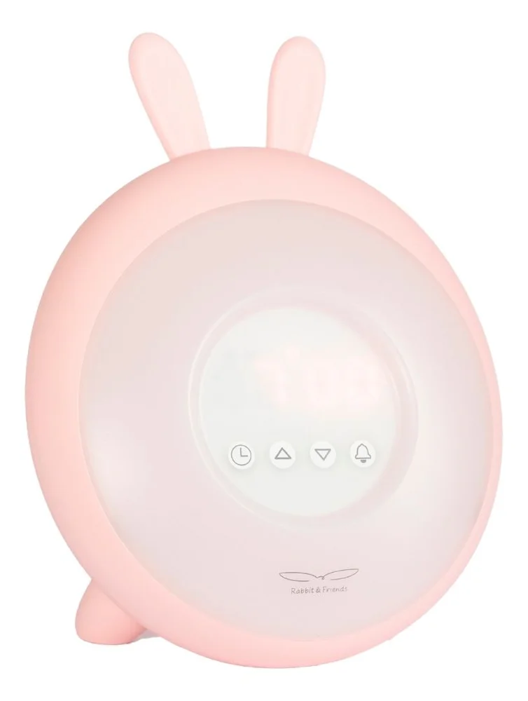 Rabbit & Friends Wakeup Lampe m. Vekkerklokke Pink - 1 stk. v:1811862
