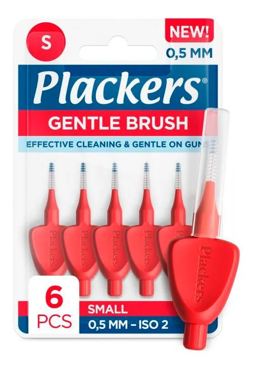 Plackers Gentle Brush S 0,5 mm – 6 stk. v:1313140 Plackers Gentle Brush S 0,5 mm – 6 stk. v:1313140