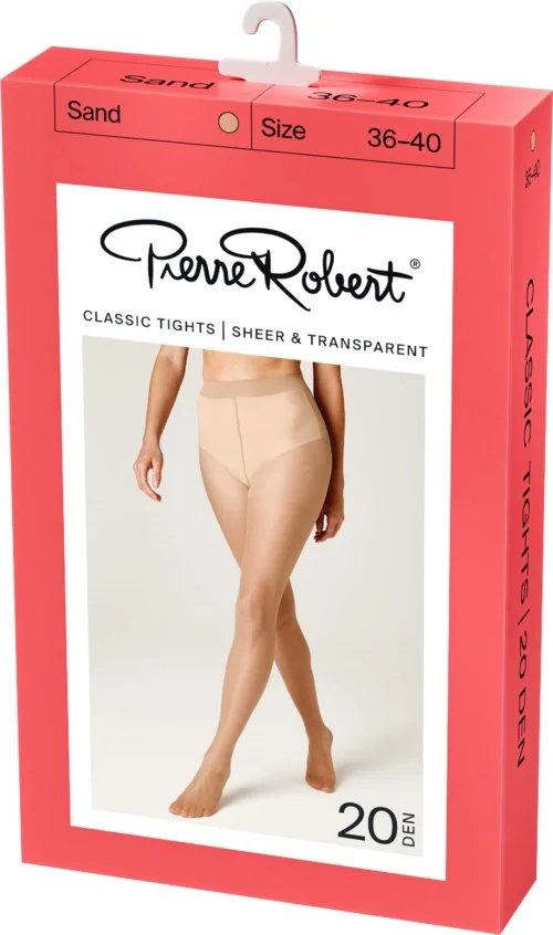Pierre Robert Classic Tights Sheer & Transparent 20 DEN Sand 36-40 v:9760928