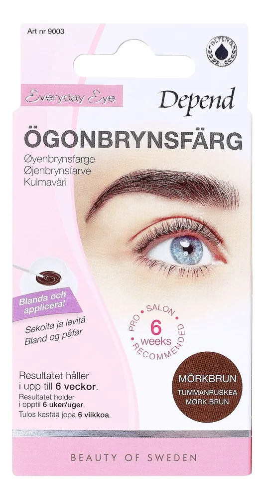 Depend Øyenbrynsfarge, Mørk Brun – 1 stk. v:8421078 Depend Øyenbrynsfarge, Mørk Brun – 1 stk. v:8421078