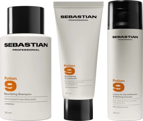 Sebastian Professional Potion 9 Bundle Nourishing Shampoo 280 ml & Conditioner 200 ml & Leave-In Conditioner & Styling Cream 145 ml v:2659330