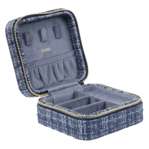 DARK Tweed Jewellery Box Mini Grisalle Blue v:5325066