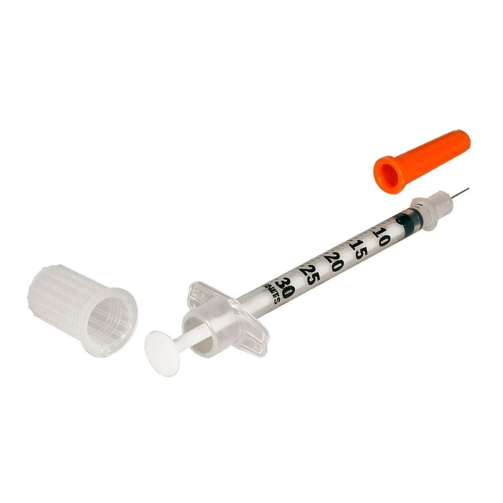 BD Microfine + 0,50 ml sprøyte med nål – 100 stk v:1210978 BD Microfine + 0,50 ml sprøyte med nål – 100 stk v:1210978