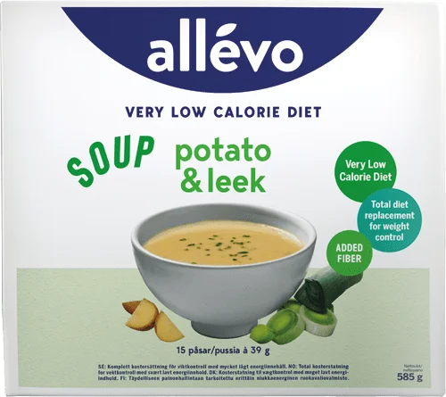 Allévo VLCD Soup Potato & Leek – 15×39 g v:2451137 Allévo VLCD Soup Potato & Leek – 15×39 g v:2451137