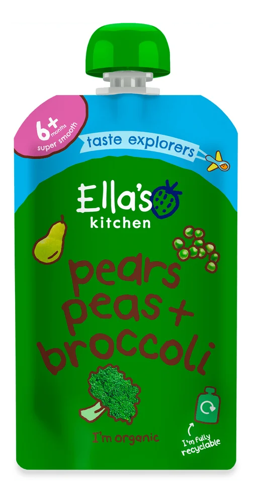 Ella’s Kitchen Brokkoli, Pære & Erter Ø – 120 g v:3189597 Ella’s Kitchen Brokkoli, Pære & Erter Ø – 120 g v:3189597