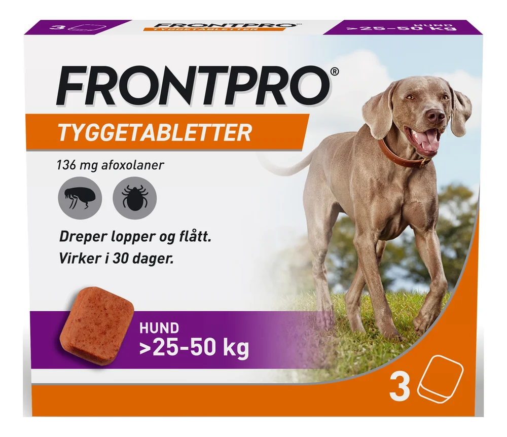 FRONTPRO tyggetablett - XL 136 mg - 3 stk. v:1288264