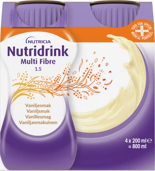 Nutridrink Multi Fibre Vanilje 4x200ml v:9295058