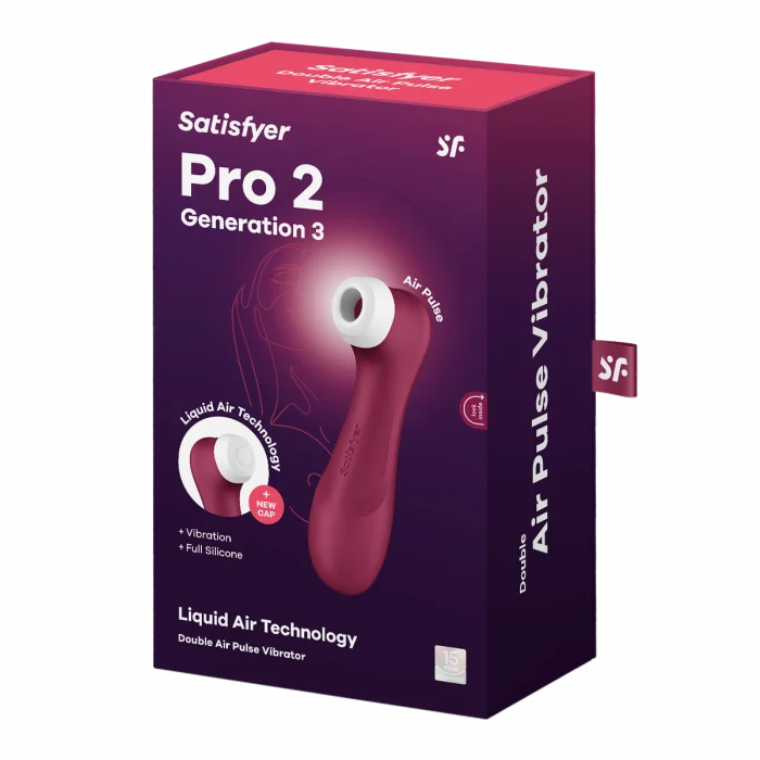 Satisfyer Pro 2 Generation 3 Wine Red lufttrykksvibrator 1 stk v:6359698