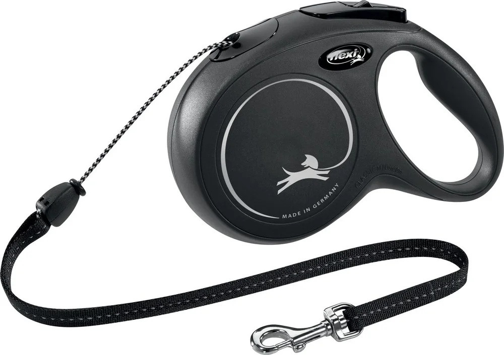 Flexi New Classic bånd S, 5M, 12KG - sort v:3964243