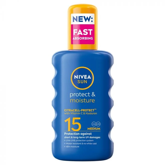 NIVEA Sun Protect & Moisture Spray SPF 15 200 ml v:8161581 NIVEA Sun Protect & Moisture Spray SPF 15 200 ml v:8161581