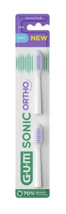 GUM Sonic ORTHO Refill Børstehoder 2 stk v:6719324 GUM Sonic ORTHO Refill Børstehoder 2 stk v:6719324