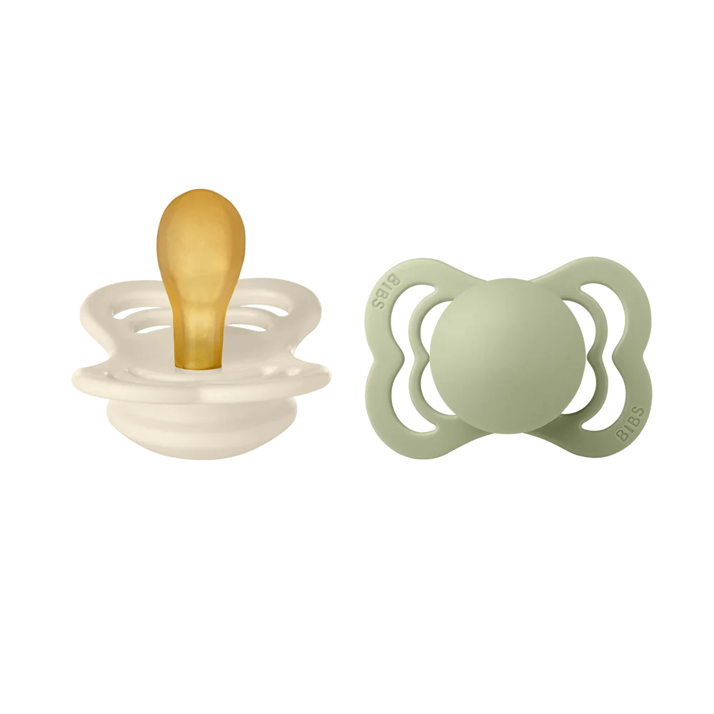 BIBS Supreme Latex Ivory/Sage 2 pak – Flere størrelser v:2684529 BIBS Supreme Latex Ivory/Sage 2 pak – Flere størrelser v:2684529