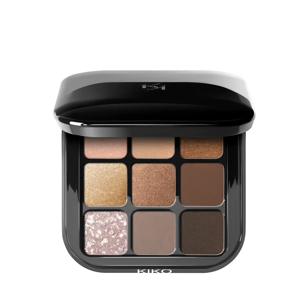 Glamour Multi Finish Eye Shadow Palette 01 Earth Tones - Kiko Milano v:5028601