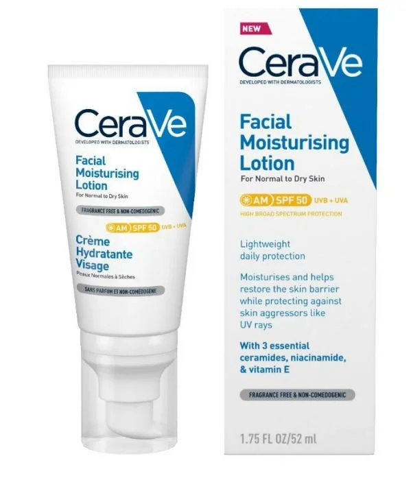 CeraVe Facial Moisturising Lotion SPF 50 52 ml – dagkrem med høy solfaktor v:6682274 CeraVe Facial Moisturising Lotion SPF 50 52 ml – dagkrem med høy solfaktor v:6682274