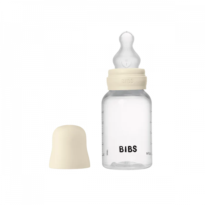 BIBS Baby Bottle Round Silicone Slow Flow Ivory 150 ml v:8262442