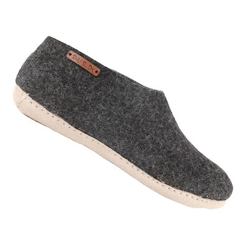 Hjemmesko m. Lærsåle Dark Grey | 37 v:9207016 Hjemmesko m. Lærsåle Dark Grey | 37 v:9207016