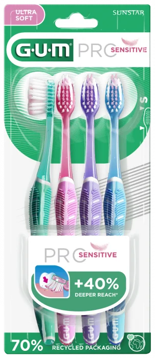 Gum Pro sensitiv tannbørster 4 stk v:9159767