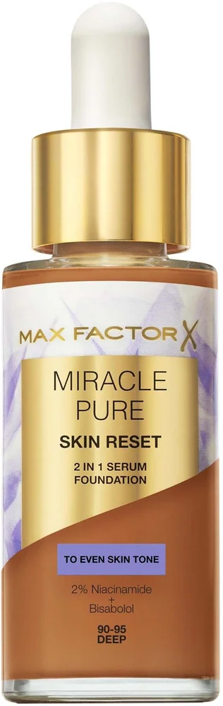 Max Factor Miracle Pure 2In1 Skin Reset Serum Foundation 80-85 Medium v:6432518 Max Factor Miracle Pure 2In1 Skin Reset Serum Foundation 80-85 Medium v:6432518