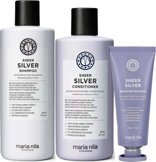 maria nila Sheer Silver Bundle Shampoo 350 ml & Conditioner 300 ml & Masque 50 ml v:2987001 maria nila Sheer Silver Bundle Shampoo 350 ml & Conditioner 300 ml & Masque 50 ml v:2987001