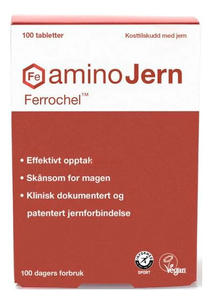 Aminojern Ferrochel 21 mg tabletter – 100 stk. v:2066357 Aminojern Ferrochel 21 mg tabletter – 100 stk. v:2066357