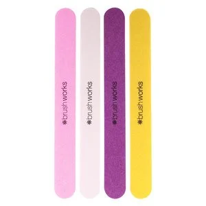 Brushworks Coloured Nail Files, 4 stk. v:9574569 Brushworks Coloured Nail Files, 4 stk. v:9574569