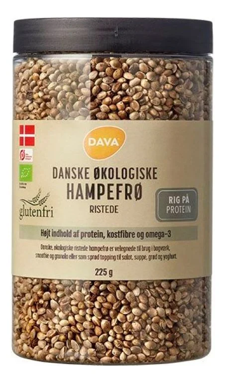 Dava Ristede Hampefrø Ø – 225 g. v:4591240 Dava Ristede Hampefrø Ø – 225 g. v:4591240