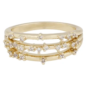 Snö Of Sweden Lorrie Big Crystal Ring Gold Clear Small v:6632688