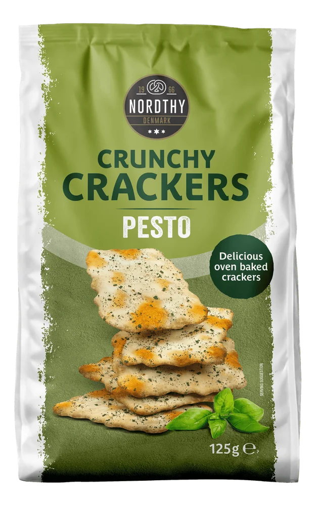 Nordthy Crunchy Crackers Pesto – 125 g. v:6863597 Nordthy Crunchy Crackers Pesto – 125 g. v:6863597