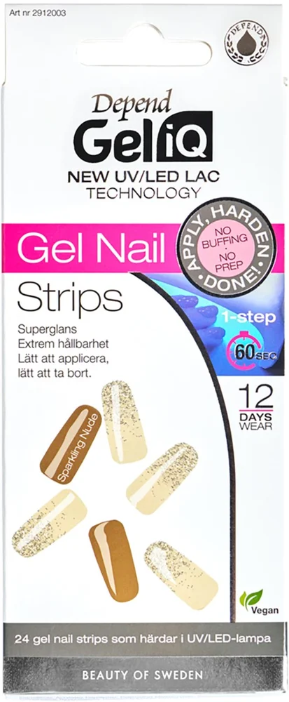 Depend Gel iQ Gel Nail Strips Sparkling Nude v:2991047 Depend Gel iQ Gel Nail Strips Sparkling Nude v:2991047