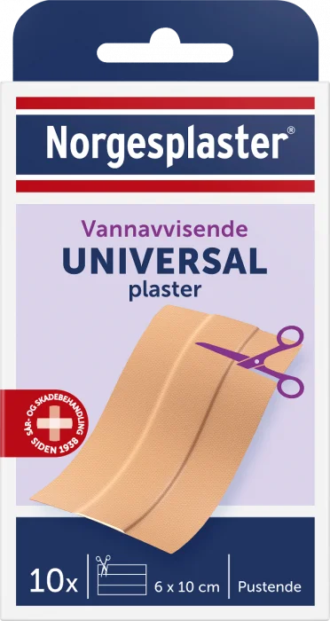 Norgesplaster Universal plaster 6 x 10 cm 10 stk v:9580734