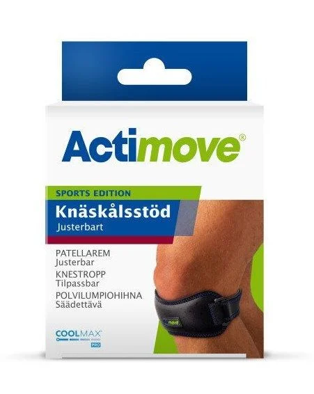 Actimove Sports Edition Kneskålstøtte Onesize 1 stk – støtte ved knesmerter v:6926306 Actimove Sports Edition Kneskålstøtte Onesize 1 stk – støtte ved knesmerter v:6926306