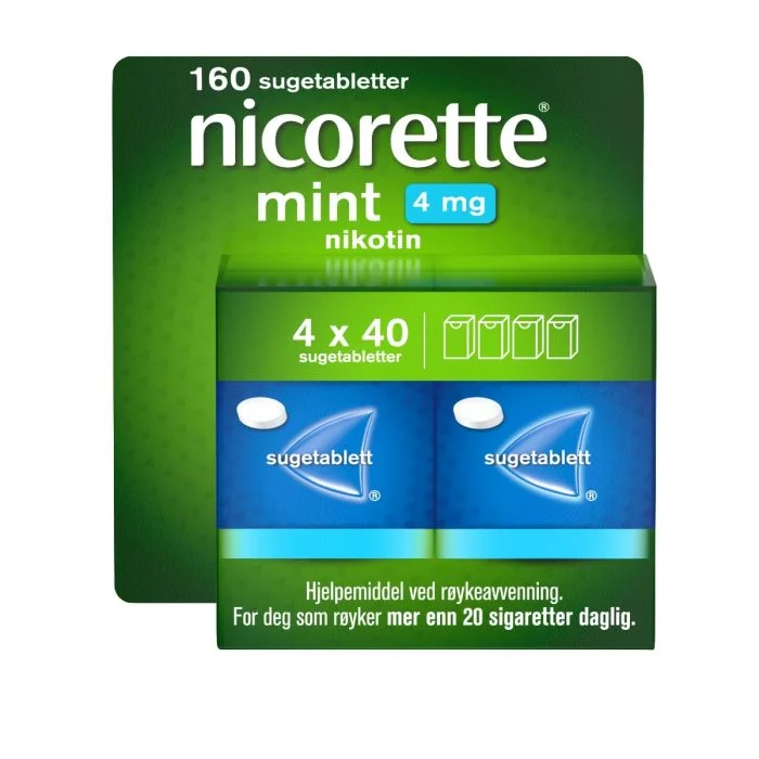 Nicorette sugetablett 4mg mint 160 stk v:4972256