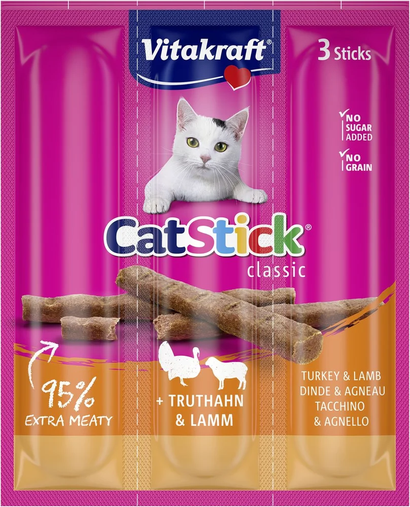 Vitakraft Cat Stick, kalkun og lam v:7658028