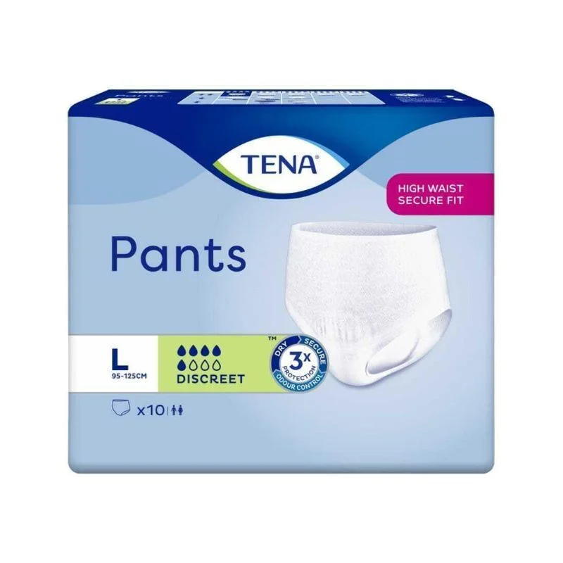 TENA Pants Discreet Bukseble Str. L – 10 stk. v:2262041 TENA Pants Discreet Bukseble Str. L – 10 stk. v:2262041