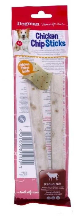 Dogman Chicken Chip sticks 2p Hvit L 17,5cm v:3001198